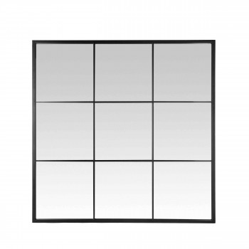 Miroir fenêtre style industriel 100x100