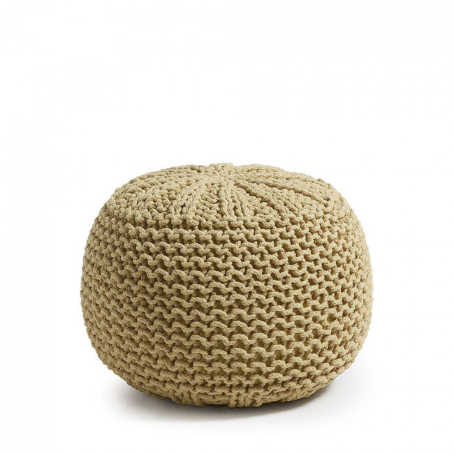 Pouf en coton tricoté Shott