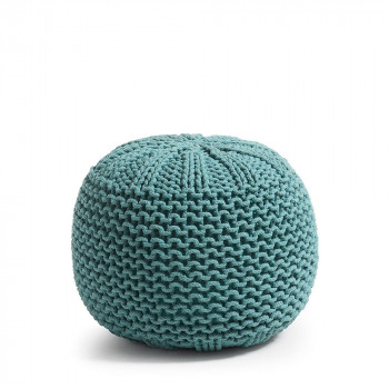 Pouf en coton tricoté Shott