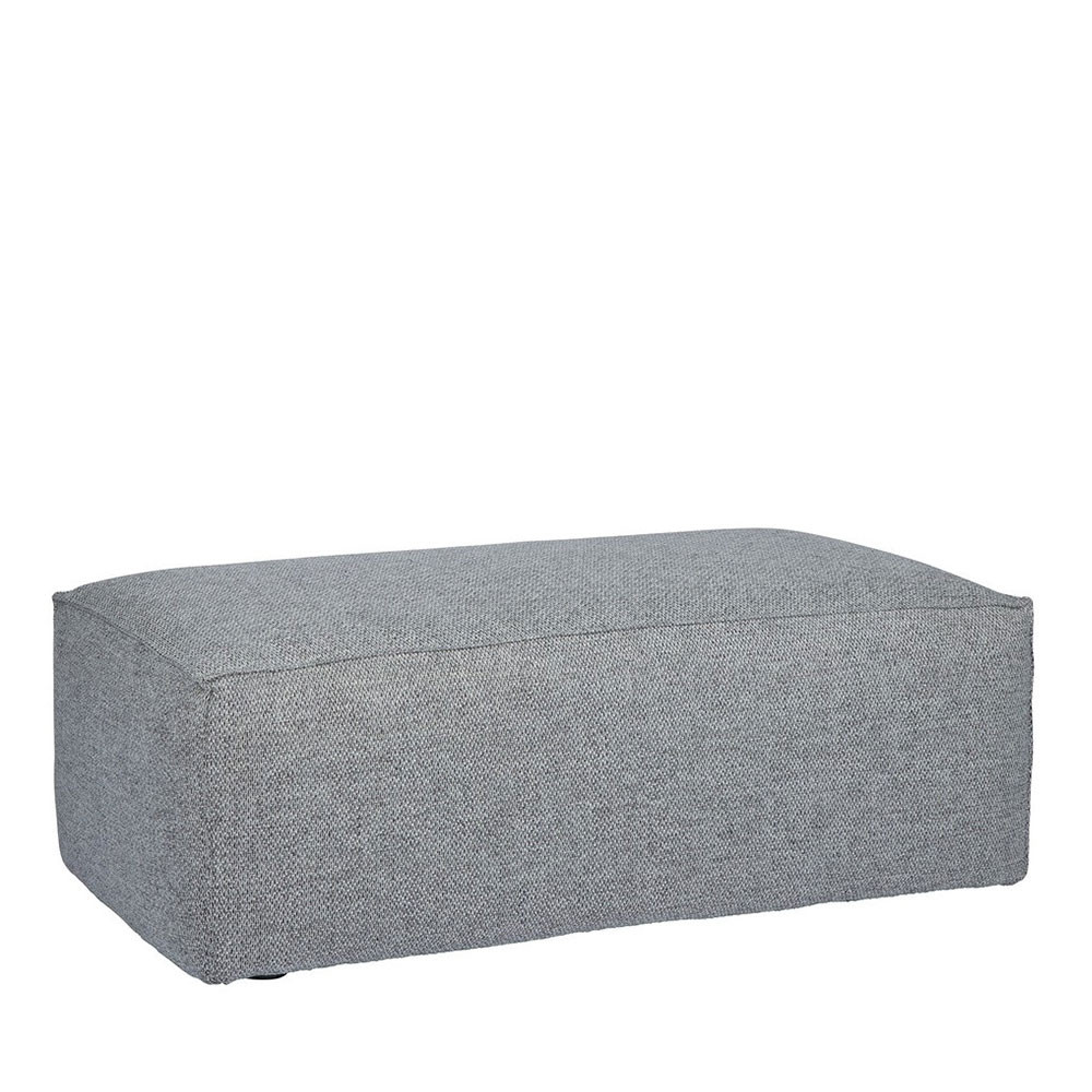 Pouf rectangulaire tissu gris Bean by Drawer