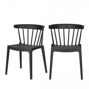 Lot de 2 chaises d'extérieur contemporaines Bliss