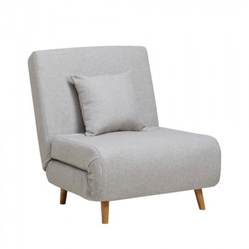 Fauteuil 1 place convertible Adron gris clair