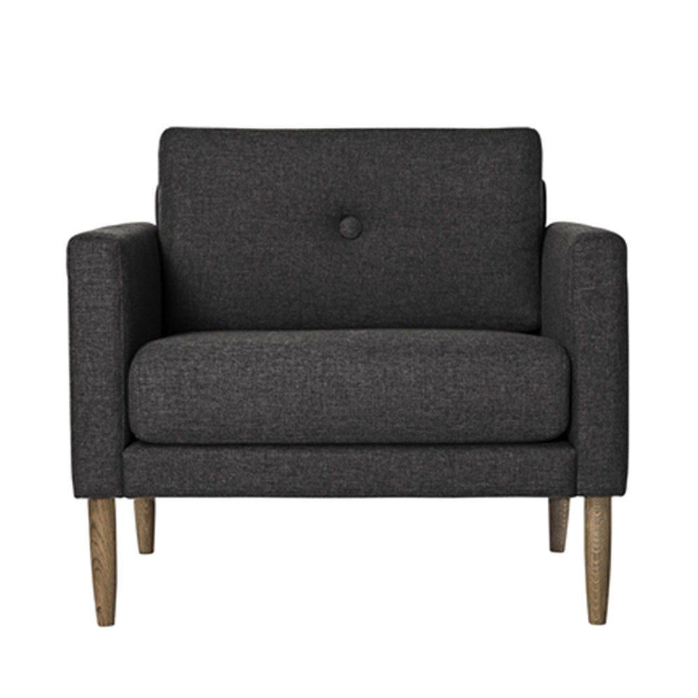 Fauteuil Design Tissu Gris Anthracite Calm Bloomingville Fauteuil Design Tissu Gris Anthracite Calm Bloomingville
