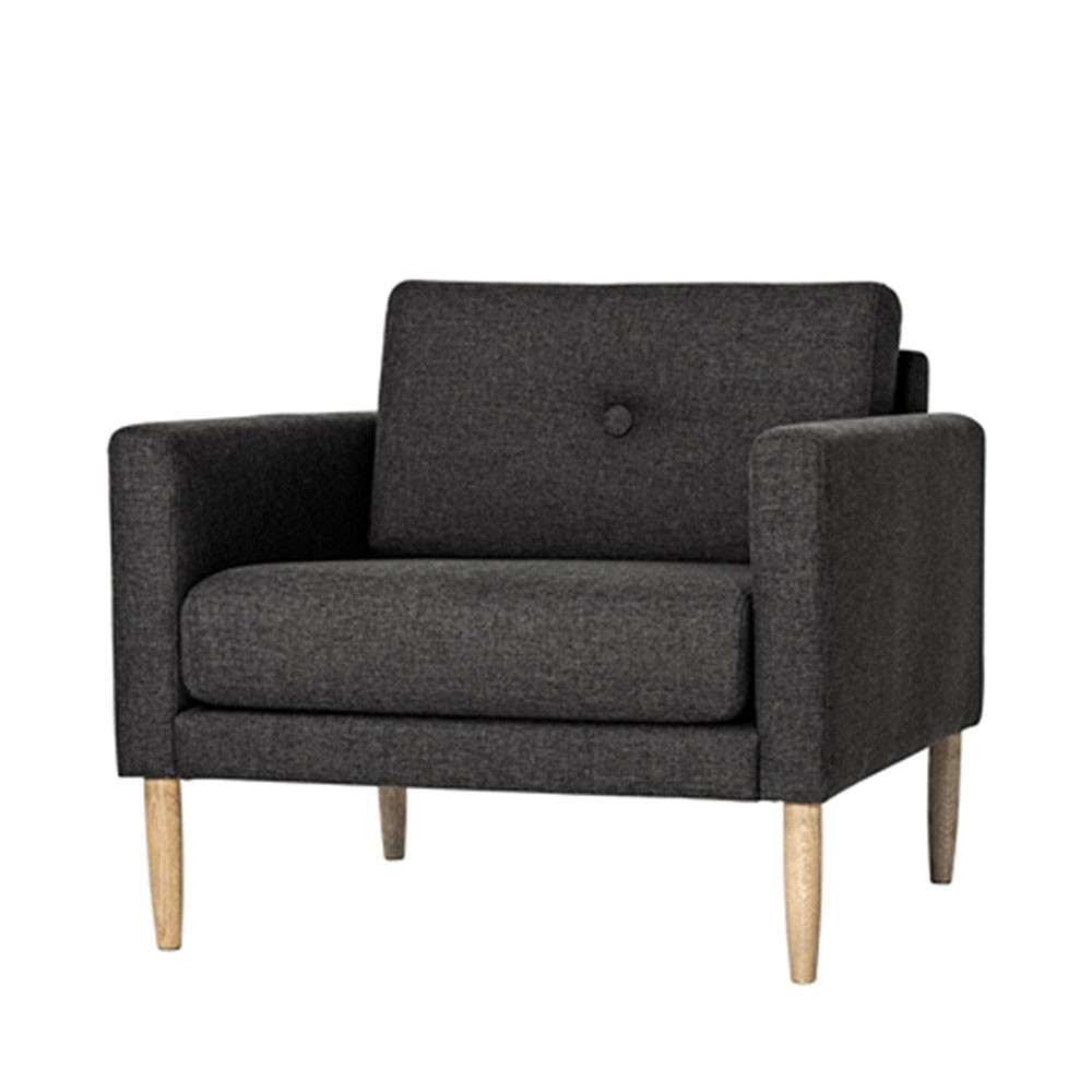 Fauteuil Design Tissu Gris Anthracite Calm Bloomingville Fauteuil Design Tissu Gris Anthracite Calm Bloomingville