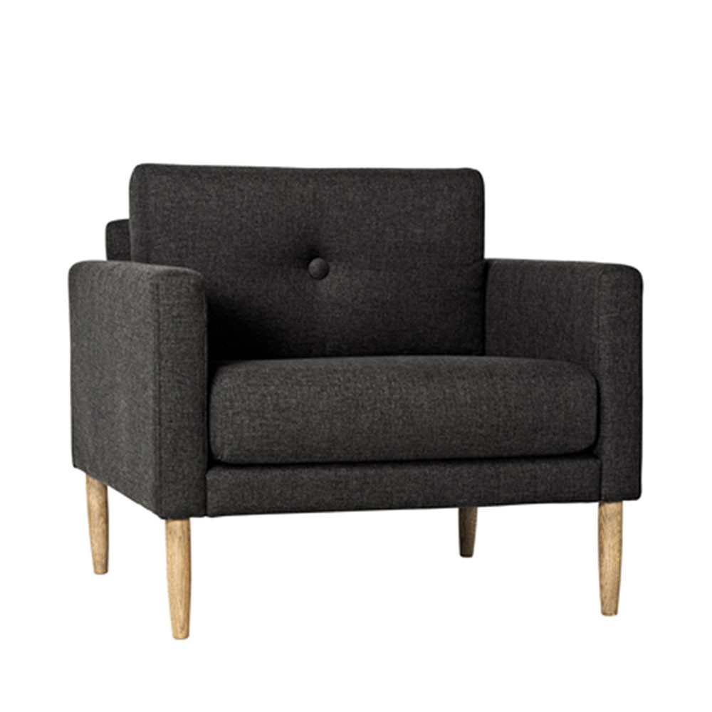 Fauteuil Design Tissu Gris Anthracite Calm Bloomingville Fauteuil Design Tissu Gris Anthracite Calm Bloomingville