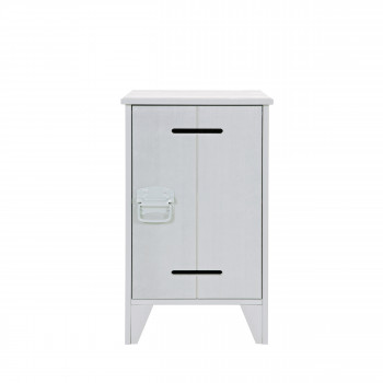 Table de chevet en pin fsc gris Jara