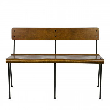 Banc design en bois massif, banc de lit - Drawer