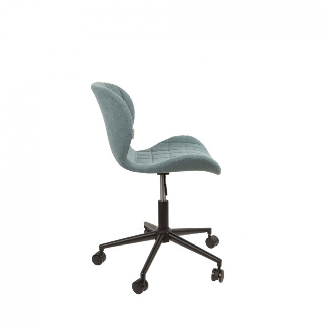 Chaise de bureau design OMG bleu de profil 