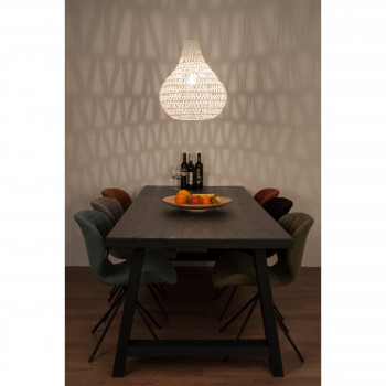 Suspension Cable Drop blanche salon