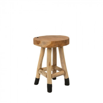 Tabouret design en teck Henry