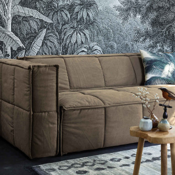 Coussin imprimé palmier Baki