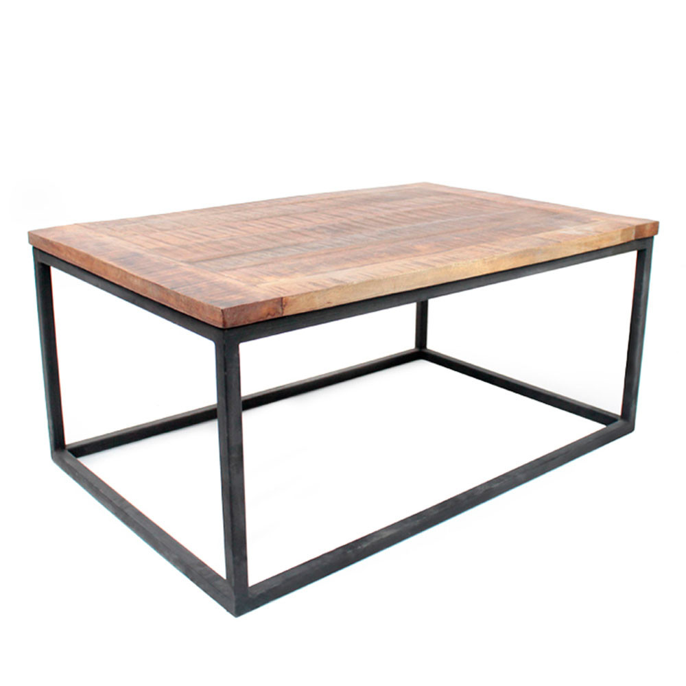 table basse bois metal dunk