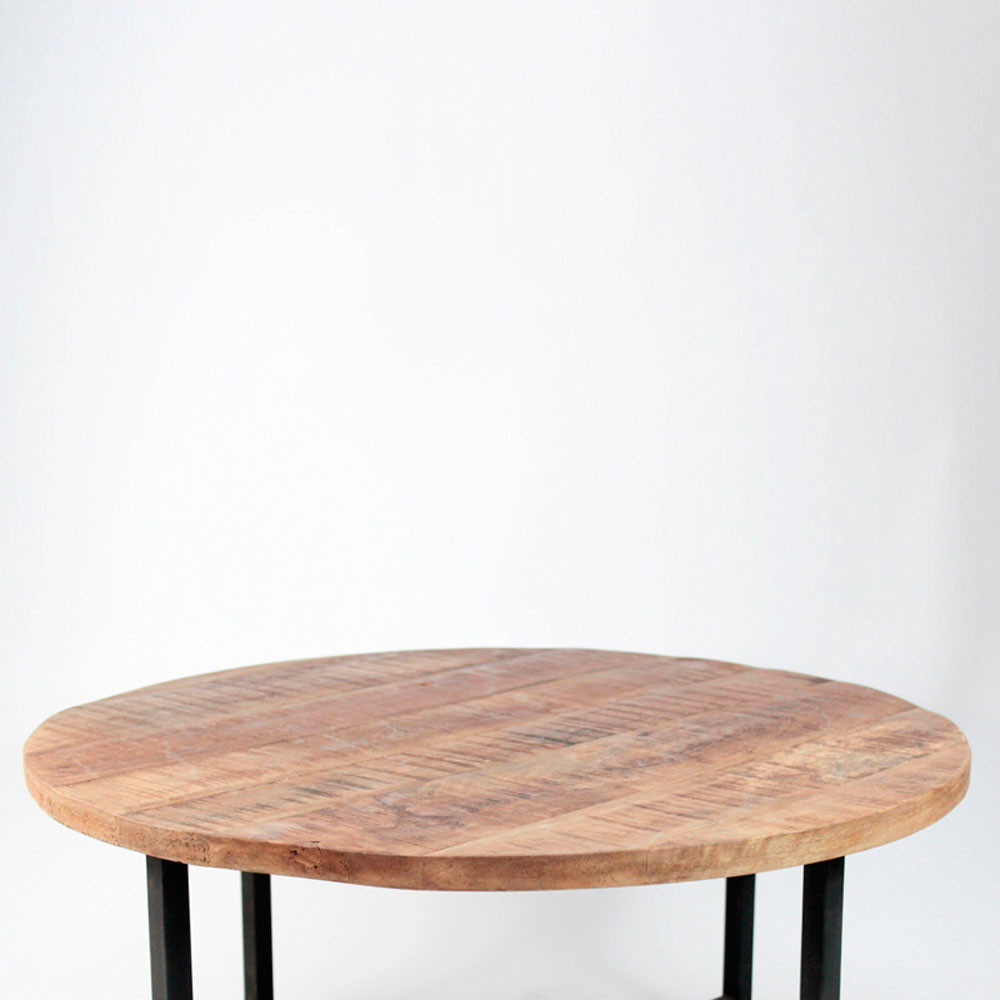 Table basse ronde bois et métal Ø80 Dock - Drawer