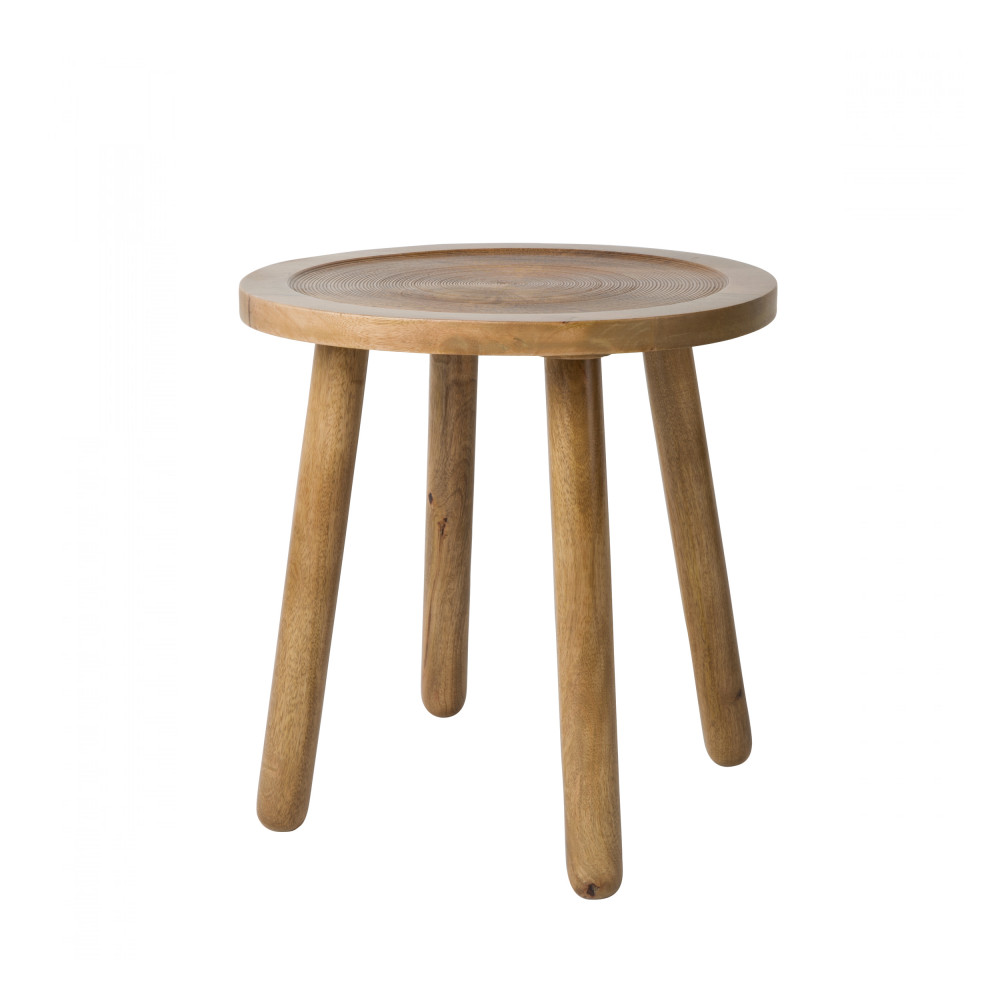 dendron - table d'appoint ronde bois ø43cm - couleur - naturel