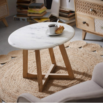 Tapis rond 150cm en jute Cosm