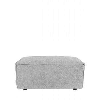 Pouf rectangulaire tissu King Zuiver Gris clair