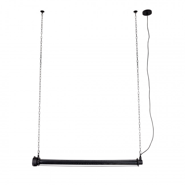 Suspension industrielle métal XL Prime Zuiver Noir