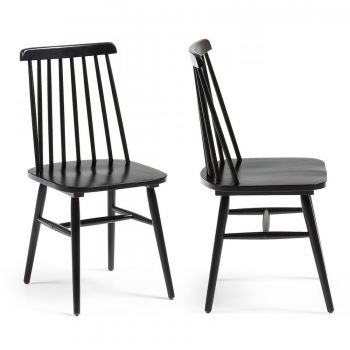 Lot de 2 chaises en bois vintage Tressia