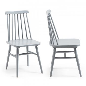 Lot de 2 chaises en bois vintage Tressia