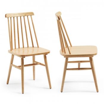 Lot de 2 chaises en bois vintage Tressia