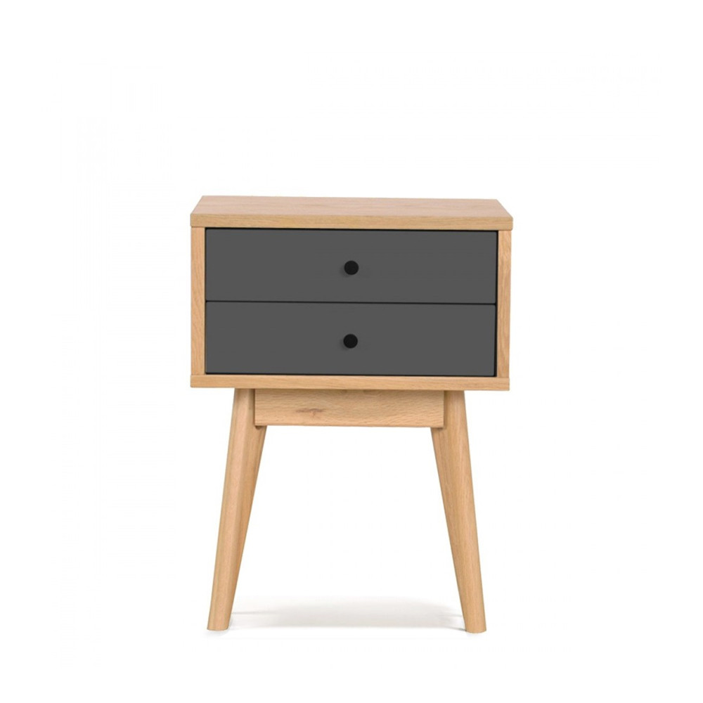 Table de chevet scandinave Skoll 2 tiroirs by Drawer Table de chevet scandinave Skoll 2 tiroirs by Drawer