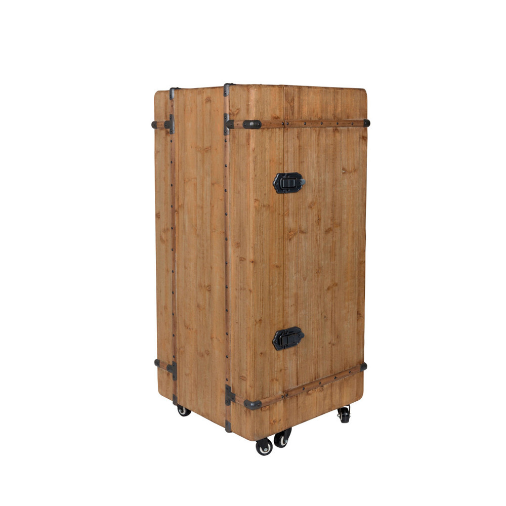 Sublime Vinothèque Lico Dutchbone Armoire à Vin Rangement Bouteilles Rampe  Verres en Bois et Fer 50x50x109cm