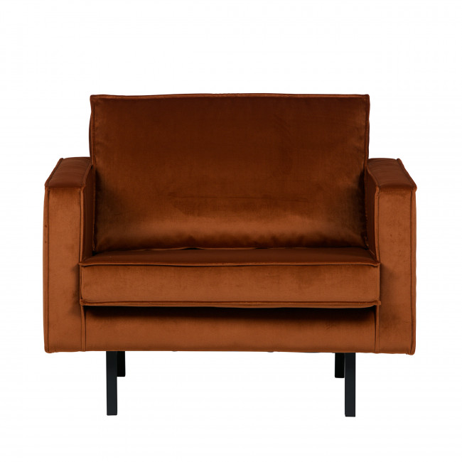 Fauteuil vintage en velours Velvet Bronco