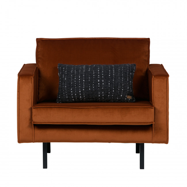 Fauteuil vintage en velours Velvet Bronco
