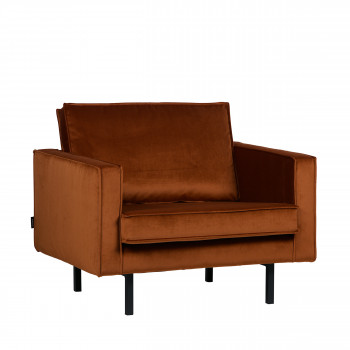 Fauteuil vintage en velours Velvet Bronco