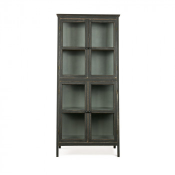 Armoire design asymétrique en bois noir Herritage