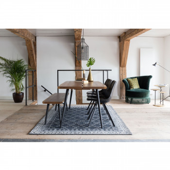 Banc design en bois de noyer 180cm Alagon Dutchbone