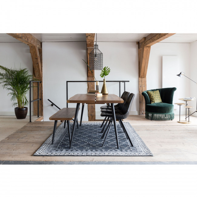 Banc design en bois de noyer 180cm Alagon Dutchbone