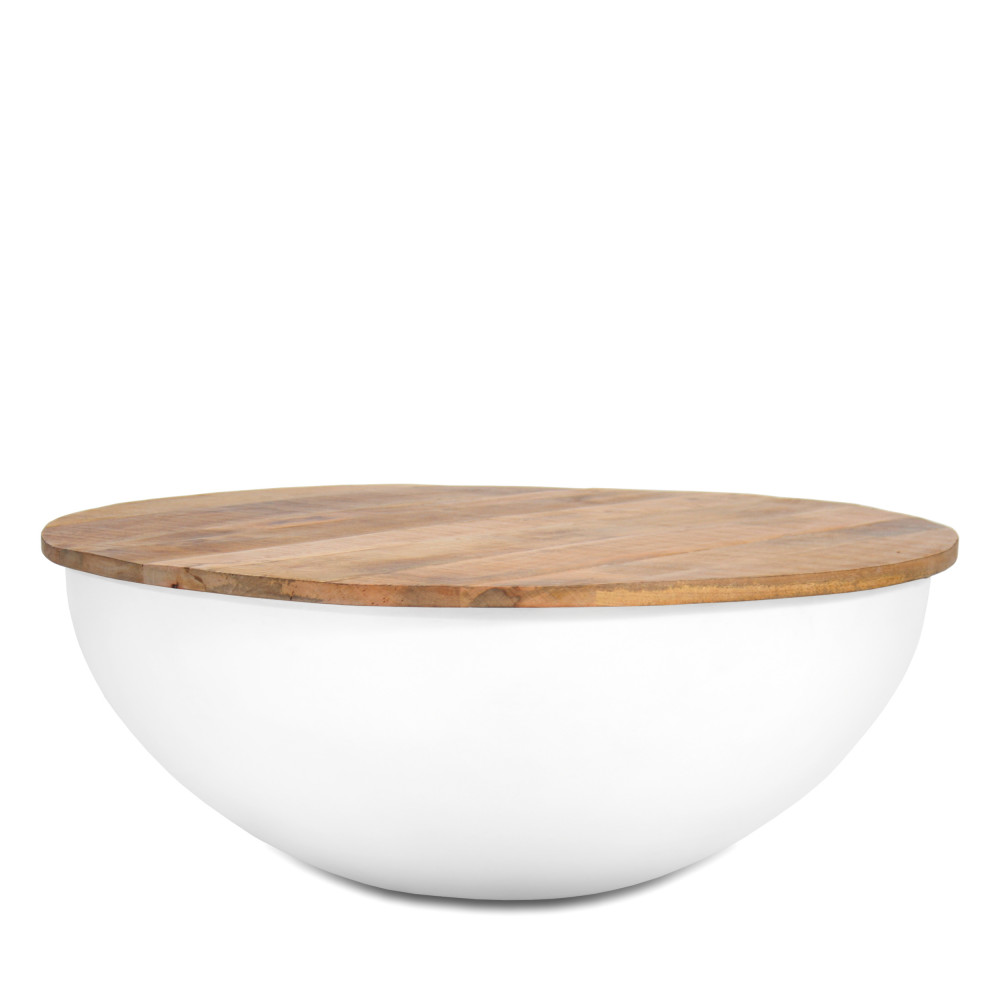 table basse ronde bois metal tagari