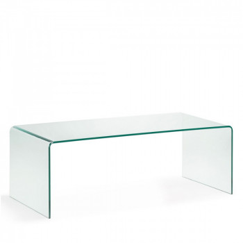 Table basse en verre trempé transparent Burano