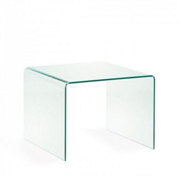 Table console en verre transparent Burano par