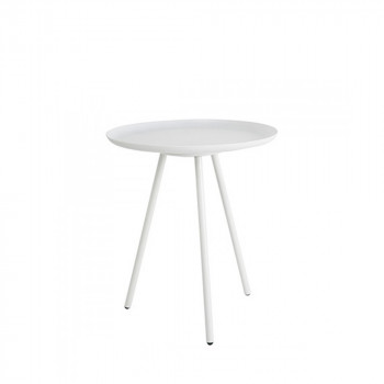 Table d'appoint en métal laqué noir Frost