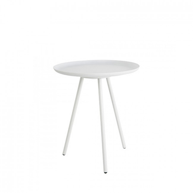 Table d'appoint en métal laqué noir Frost