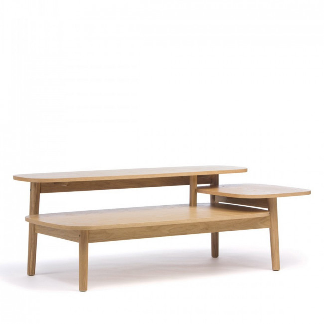 Table basse en bois 3 plateaux Eichberg