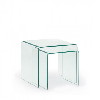 Tables basses gigognes en verre Burano