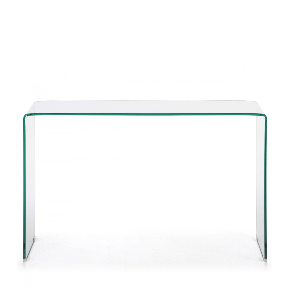 burano - console en verre cintré - couleur - transparent