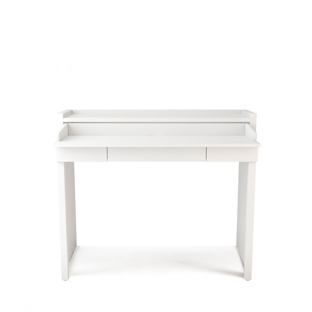 mel - console bureau extensible - couleur - blanc