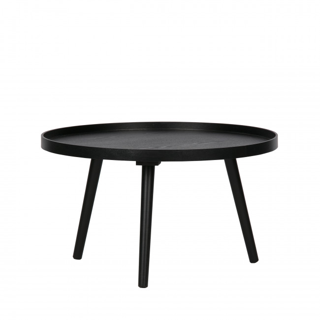 Table d'appoint ronde bois L Mesa noir
