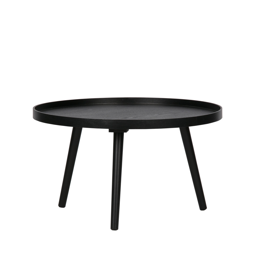 mesa - table d'appoint ronde bois ø60cm - couleur - noir