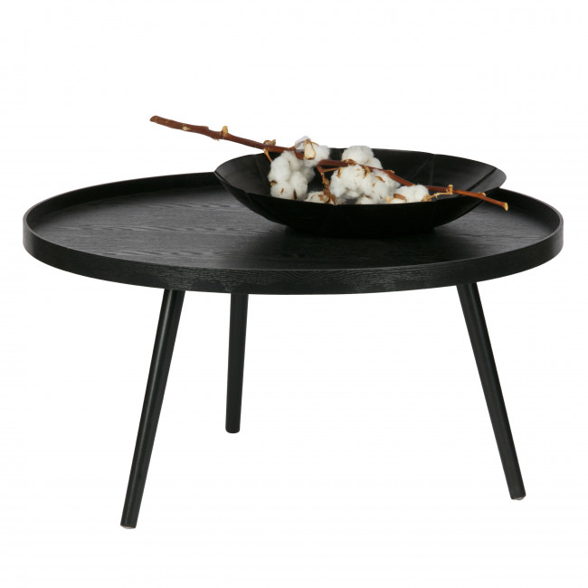 Table d'appoint ronde bois XL Mesa noir