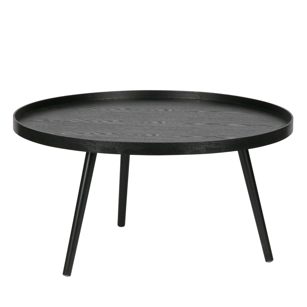 Mesa - Table d'appoint ronde bois ø78cm - Couleur - Noir