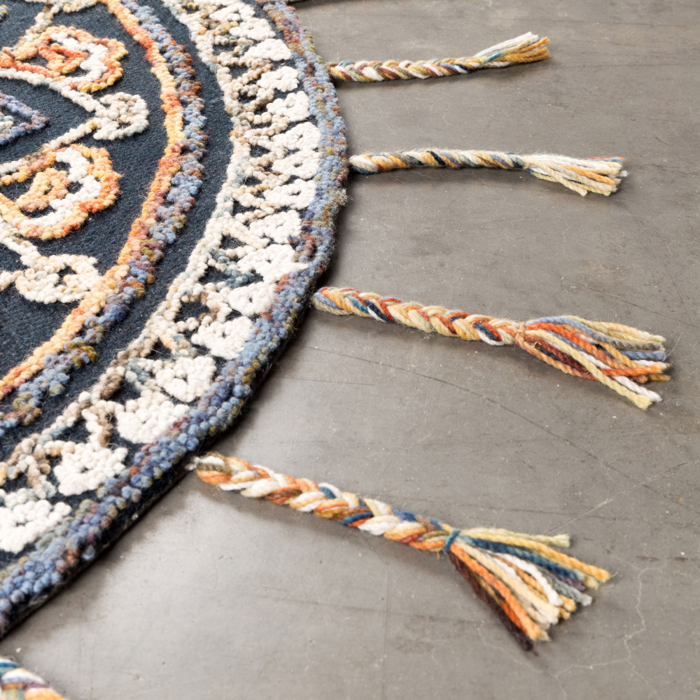 Tapis rond bohème en laine Pix Dutchbone by Drawer