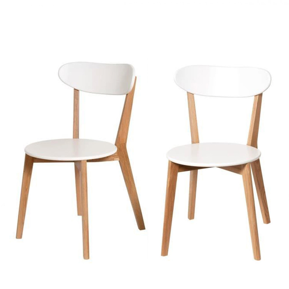lot de 2 chaises design scandinave vitak