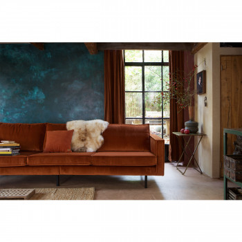 Grand canapé 3/4 places en velours Velvet Bronco