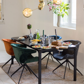 Lot de 2 fauteuils velours design Mia Zuiver