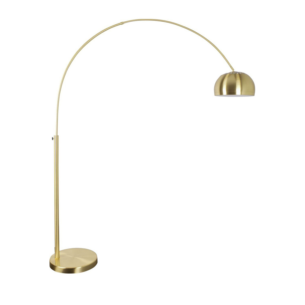 Lampadaire arceau BOW by Drawer Lampe à Arc Design Luminaire en Arc Noir Brillant Argent